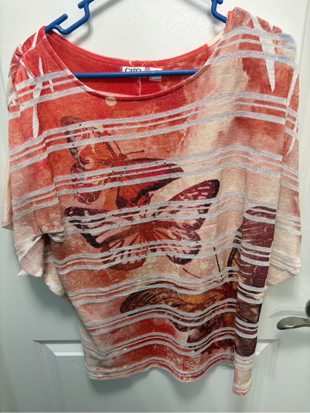 Vintage Y2K Butterfly Bat  
Wing blouse.